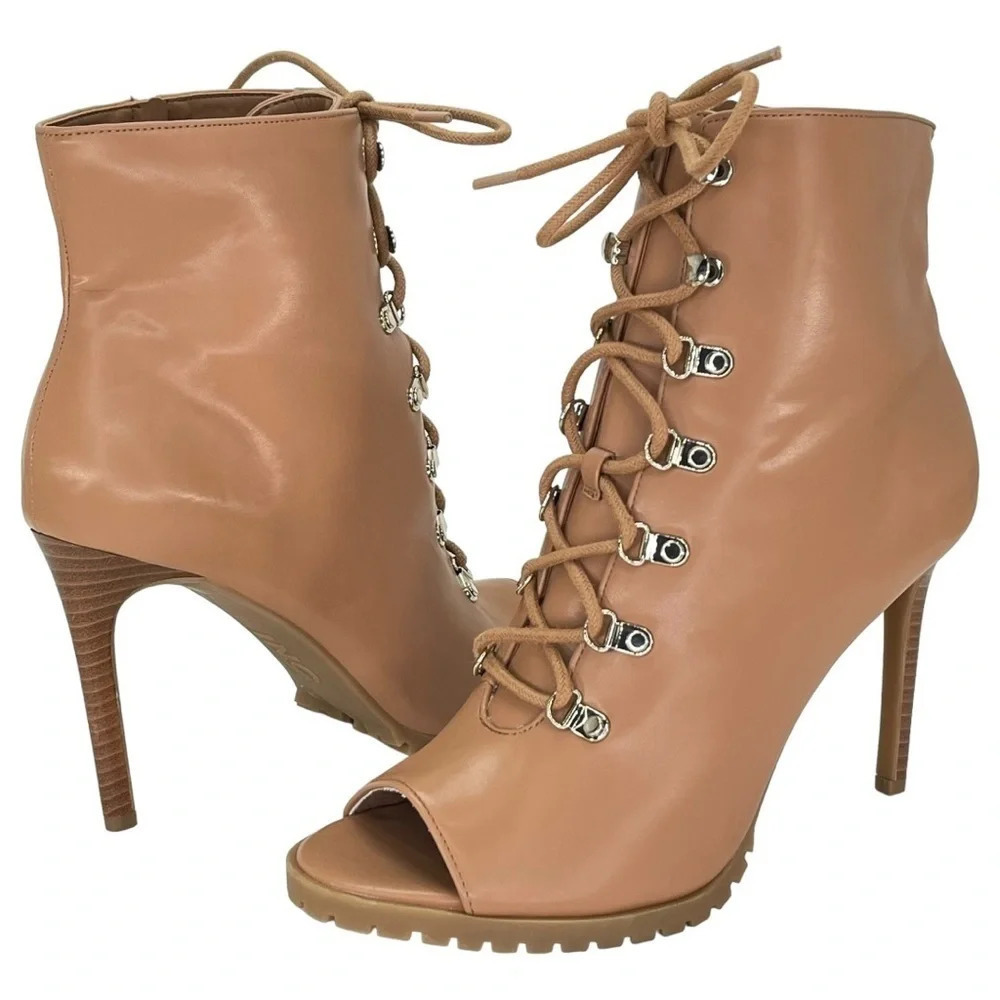 International Concepts Florita Lace Up Stiletto Heel Booties Size 8.5M - Picture 13 of 13